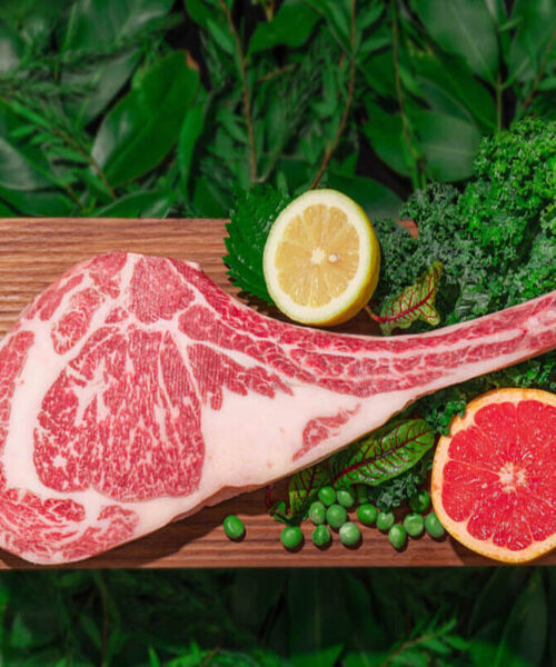Australian tomahawk steak, approximately 1.2 kg.